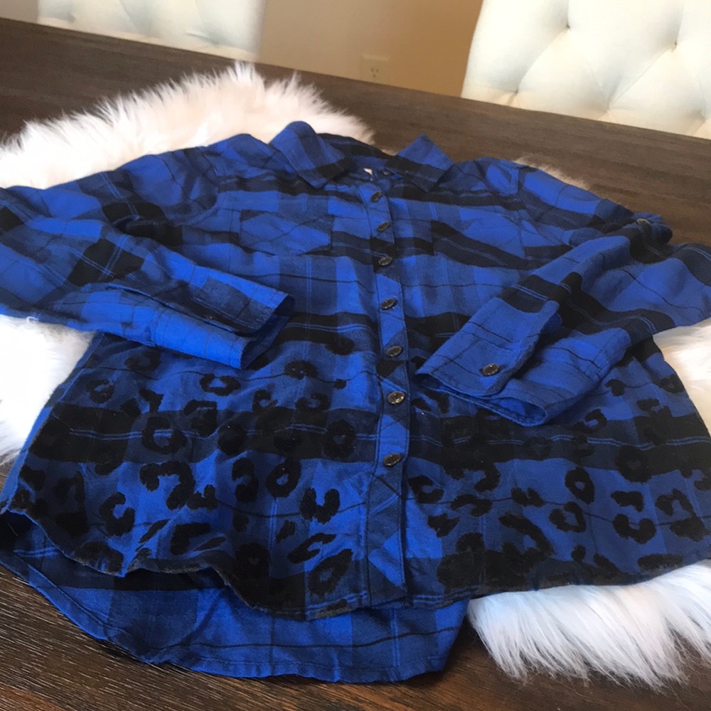 Button down plaid shirt